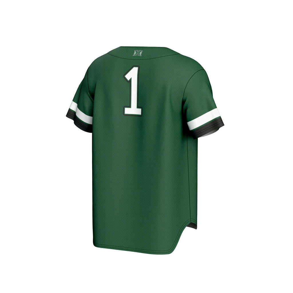 #1 Green Hawaii Rainbow Warriors Lightweight Collegiate Baseball Fashion Jersey