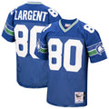 Seattle Seahawks 1985 Steve Largent Royal Throwback Retired Player Football Jersey