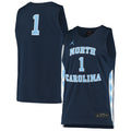 #1 Navy North Carolina Tar Heels Replica Basketball Jersey