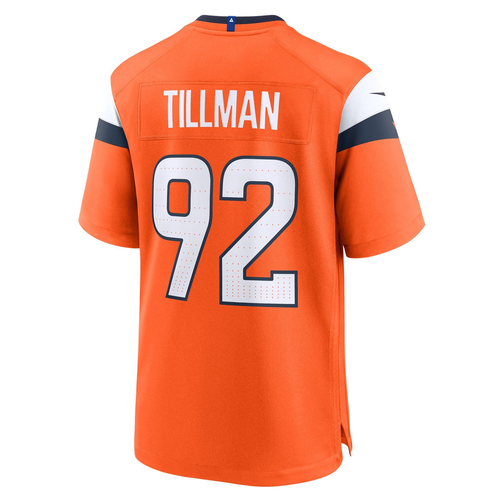 Denver Broncos Dondrea Tillman Orange Team Game Football Jersey
