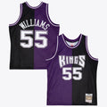 Sacramento Kings Jason Williams 2000 Split Swingman Jersey - Black/Purple