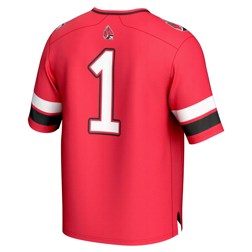 #1 Ball State Cardinals Lightweight Collegiate Football Fashion Jersey - Cardinal