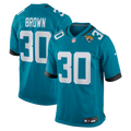 Jacksonville Jaguars Montaric Brown Teal Game Player Football Jersey