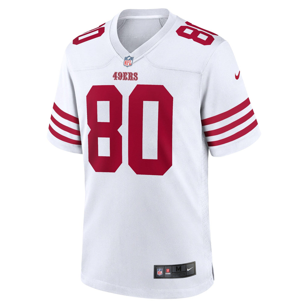 San Francisco 49ers Jerry Rice White Retired Player Game Football Jersey