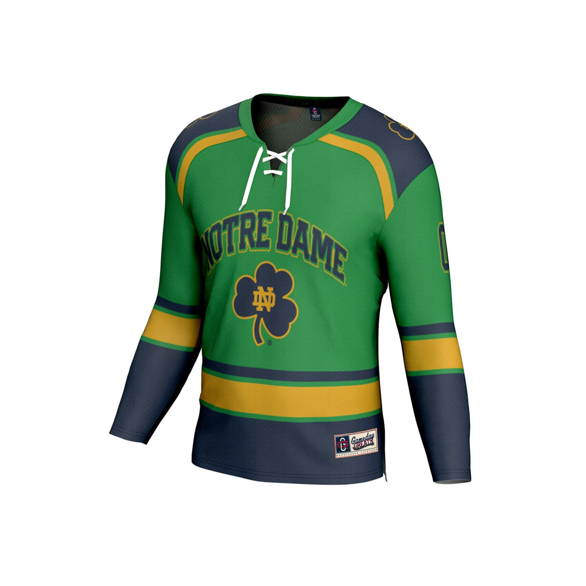 Notre Dame Fighting Irish Lightweight Hockey NIL Pick-a-Player Fashion Jersey - Green