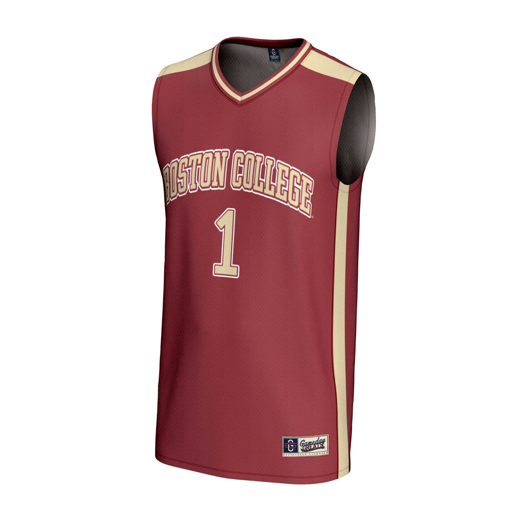 #1 Boston College Eagles Lightweight Basketball Fashion Jersey - Maroon