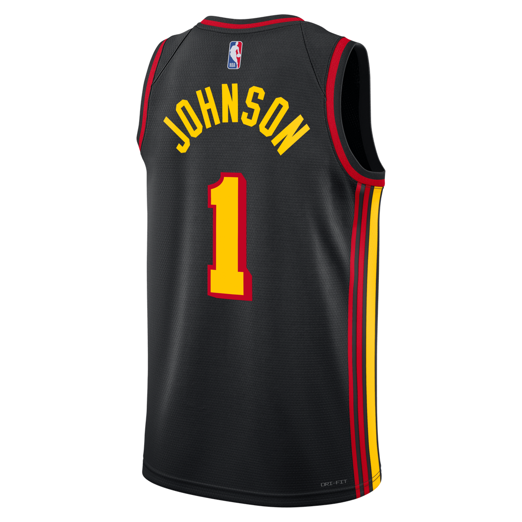 Atlanta Hawks Statement Edition Swingman Jersey - Black - Jalen Johnson