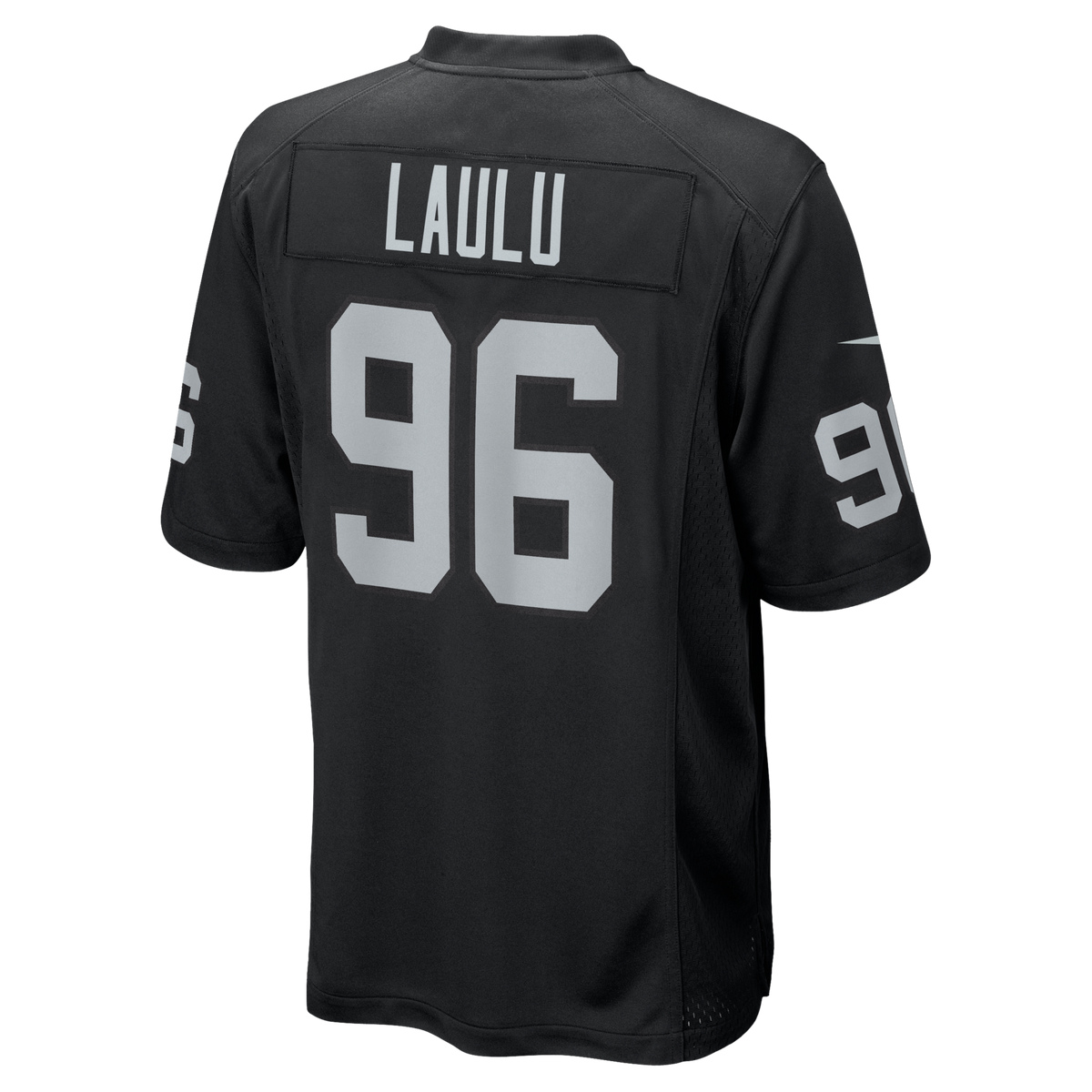 Las Vegas Raiders Jonah Laulu Black Team Game Football Jersey
