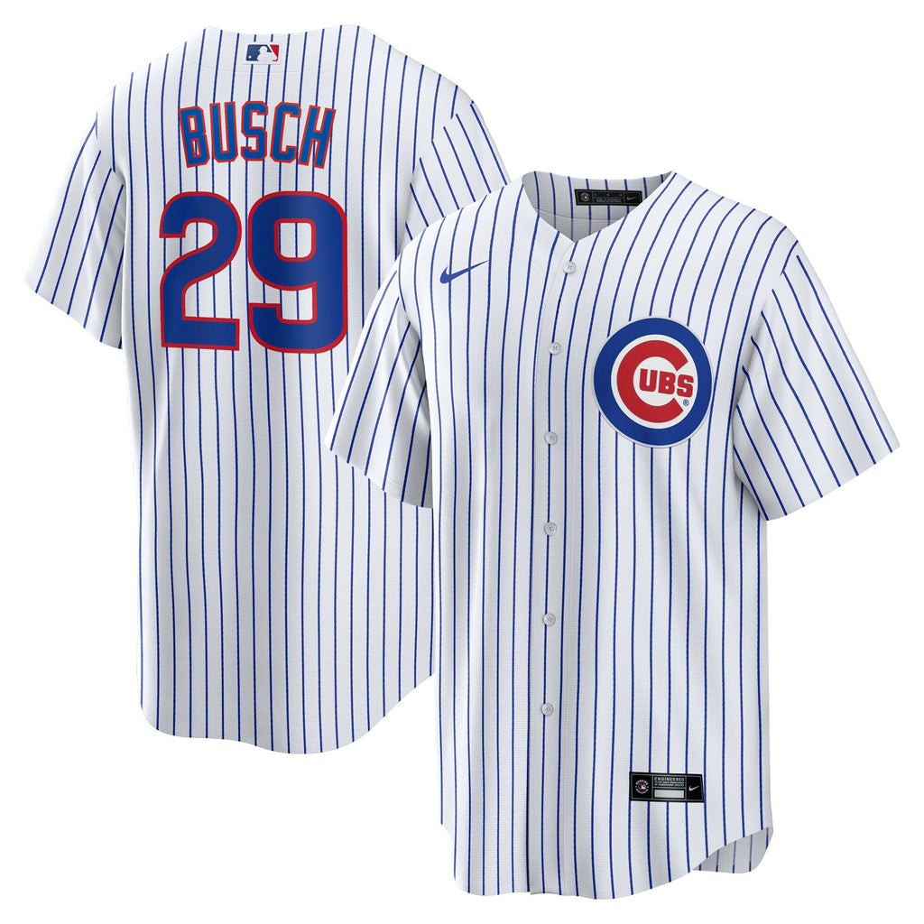 Chicago Cubs Michael Busch White Home Replica Baseball Jersey