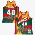 Seattle Supersonics Shawn Kemp 1995 Hyper Hoops Swingman Jersey - Green