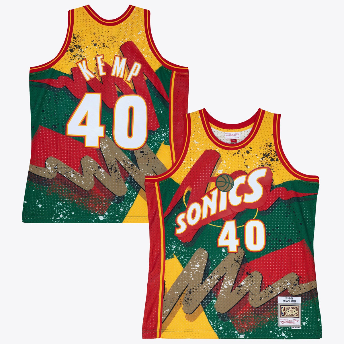 Seattle Supersonics Shawn Kemp 1995 Hyper Hoops Swingman Jersey - Green