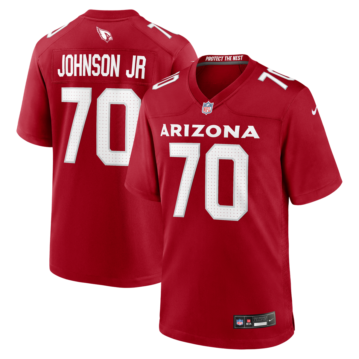 Arizona Cardinals Paris Johnson Jr. Cardinal Game Football Jersey