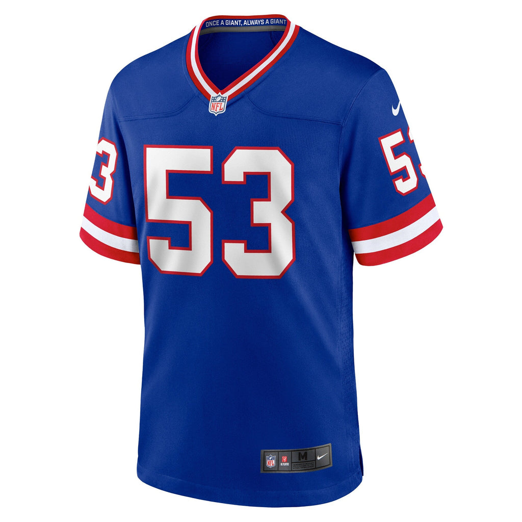 New York Giants Harry Carson Royal Retired Player Alternate Game Football Jersey
