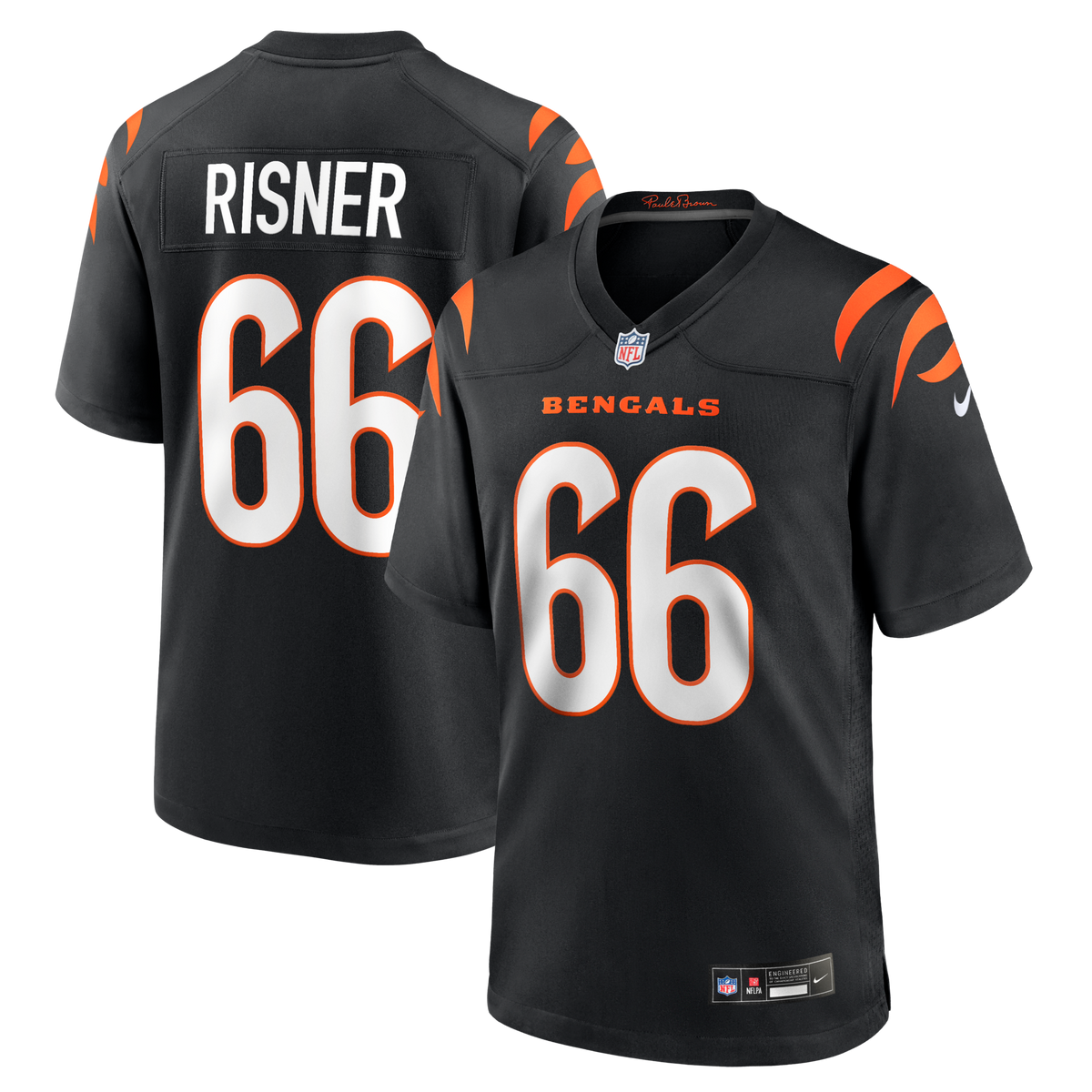 Cincinnati Bengals Dalton Risner Black Team Game Football Jersey