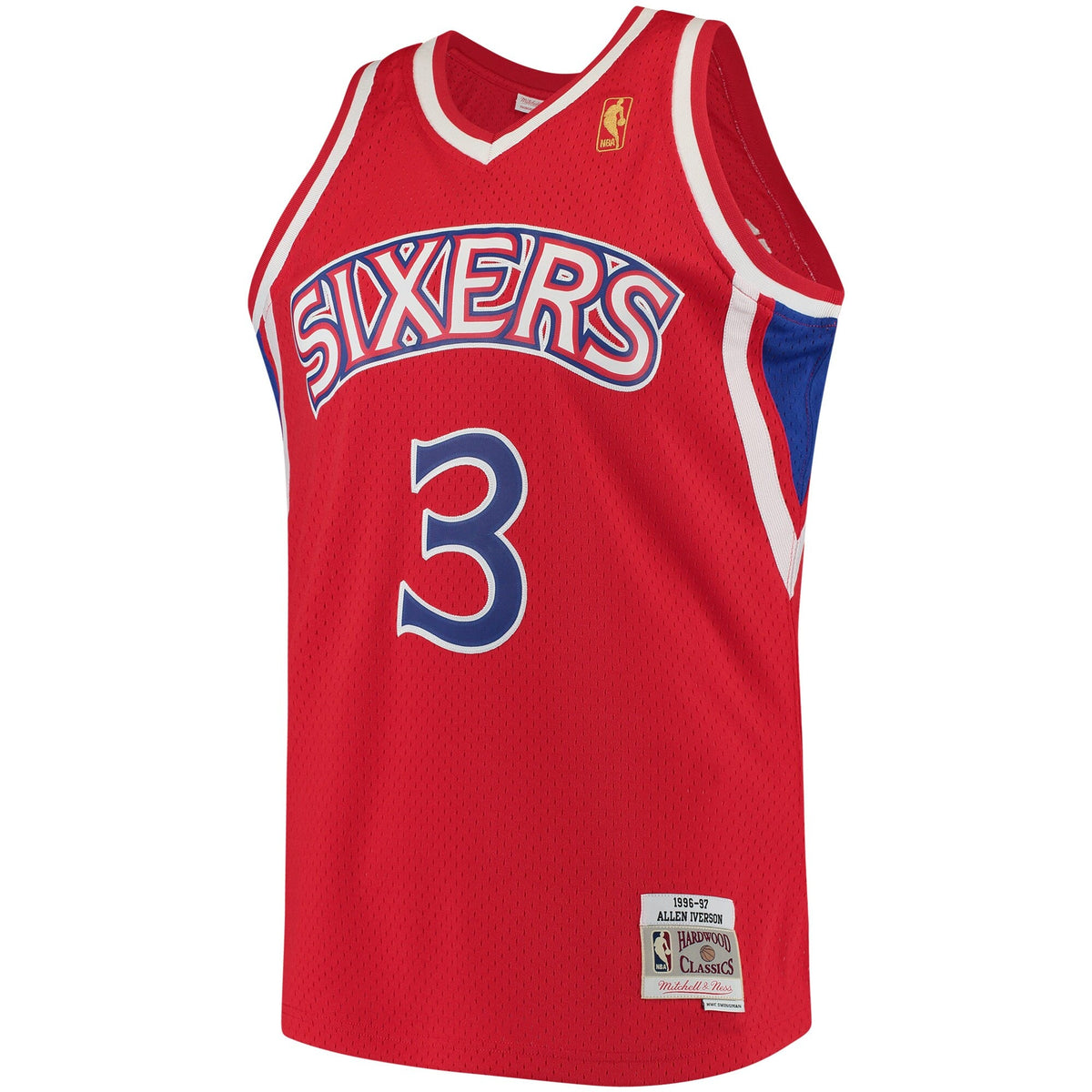 Allen Iverson Red Philadelphia 76ers 1996-97 Hardwood Classics Swingman Jersey