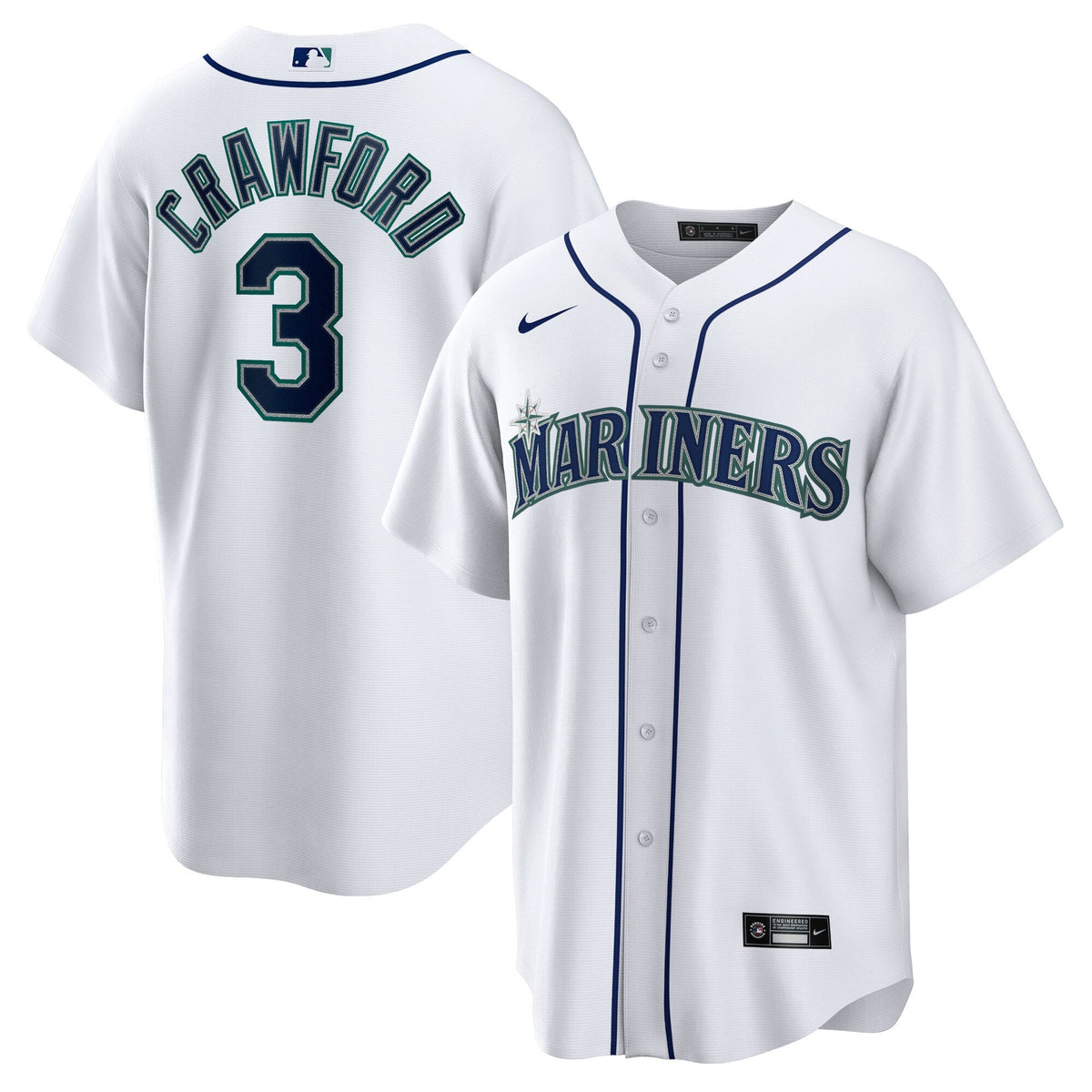 Seattle Mariners JP Crawford White Home Replica Baseball Jersey