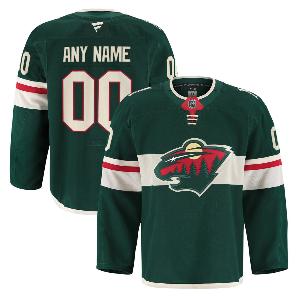 Minnesota Wild Green Home Pro Custom Jersey