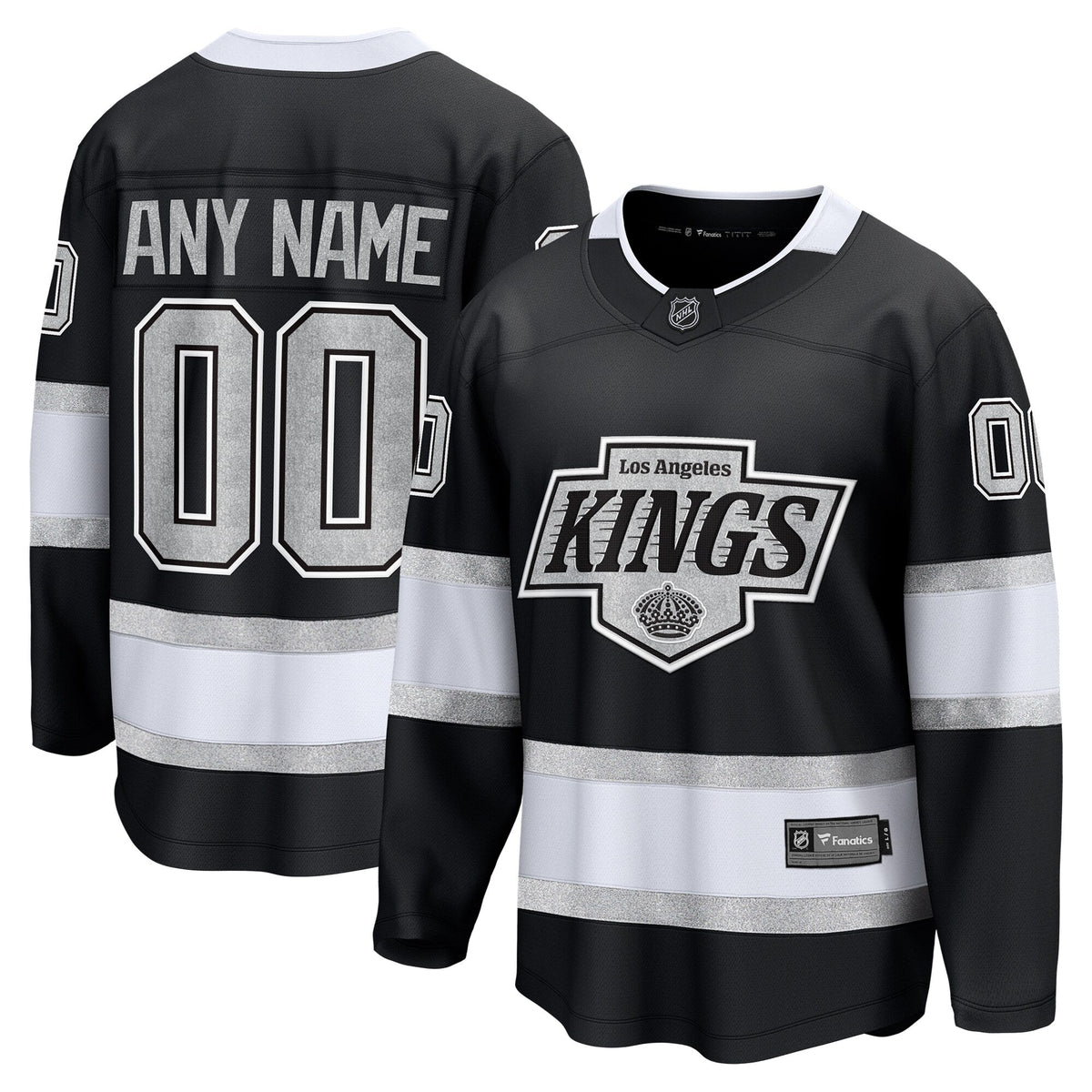 Los Angeles Kings Black Home Breakaway Custom Hockey Jersey