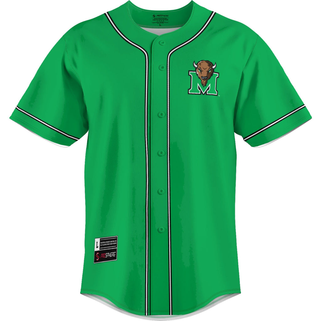 Marshall Thundering Herd Lightweight Baseball Jersey - Green