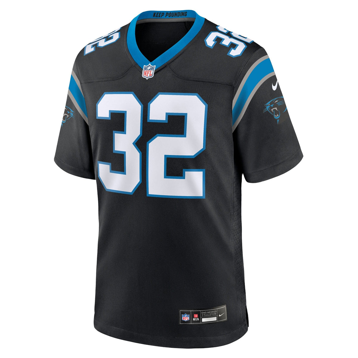 Carolina Panthers Trevin Wallace Black Team Game Football Jersey