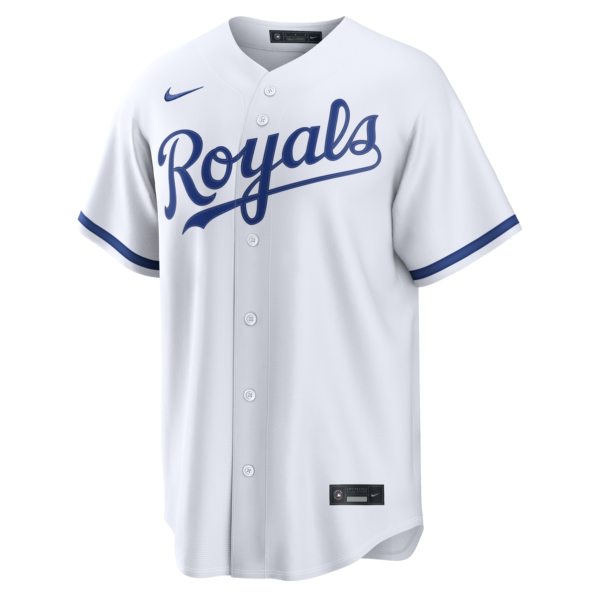 Kansas City Royals White Home Replica Custom Baseball Jersey