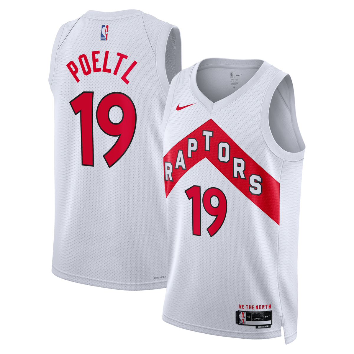 Toronto Raptors Association Edition Swingman Jersey - White - Jakob Poeltl