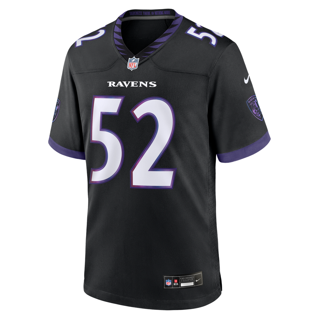 Baltimore Ravens Ray Lewis Black Alternate Retired Player Game Football Jersey