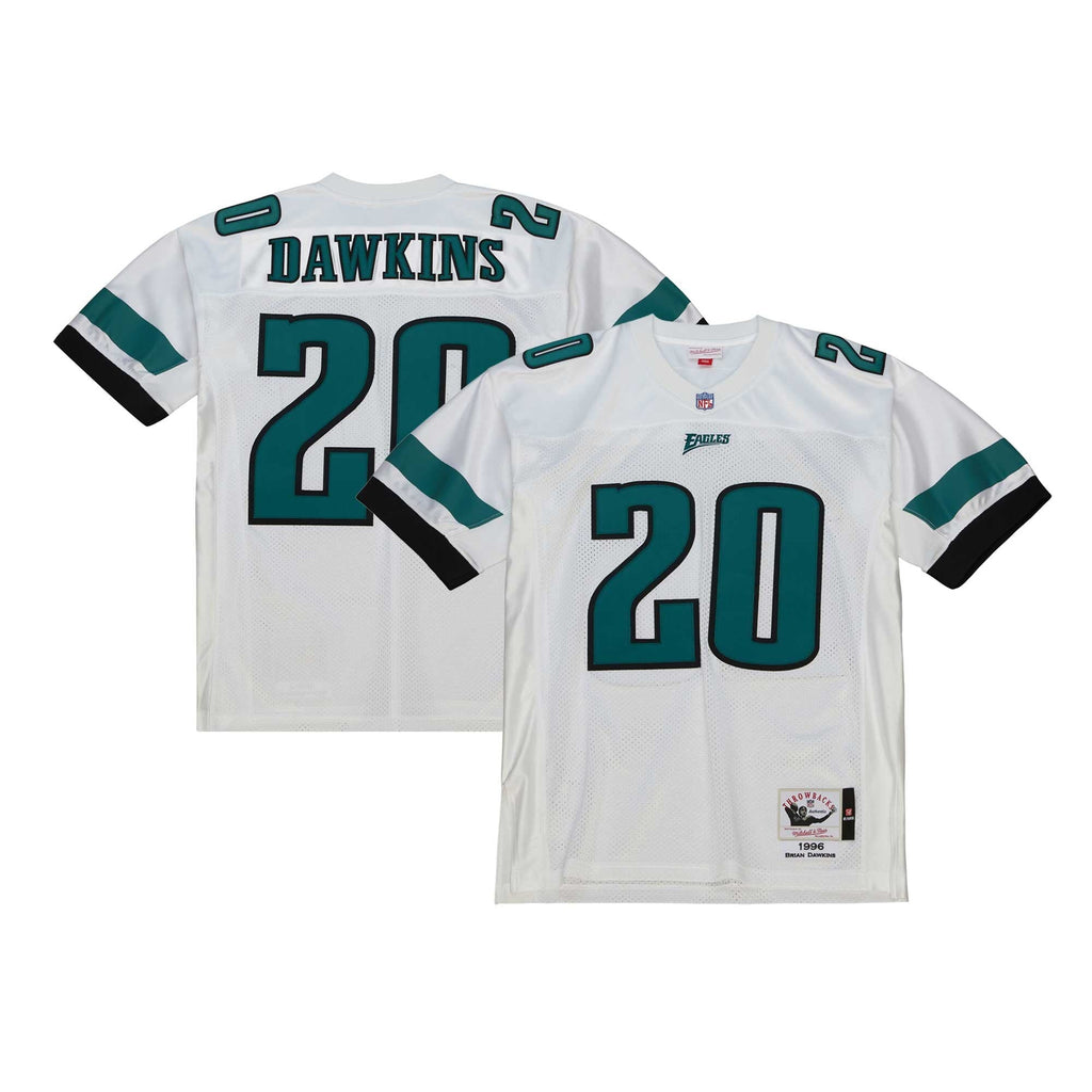 Philadelphia Eagles 1996 Brian Dawkins White Throwback Retired Player Football Jersey