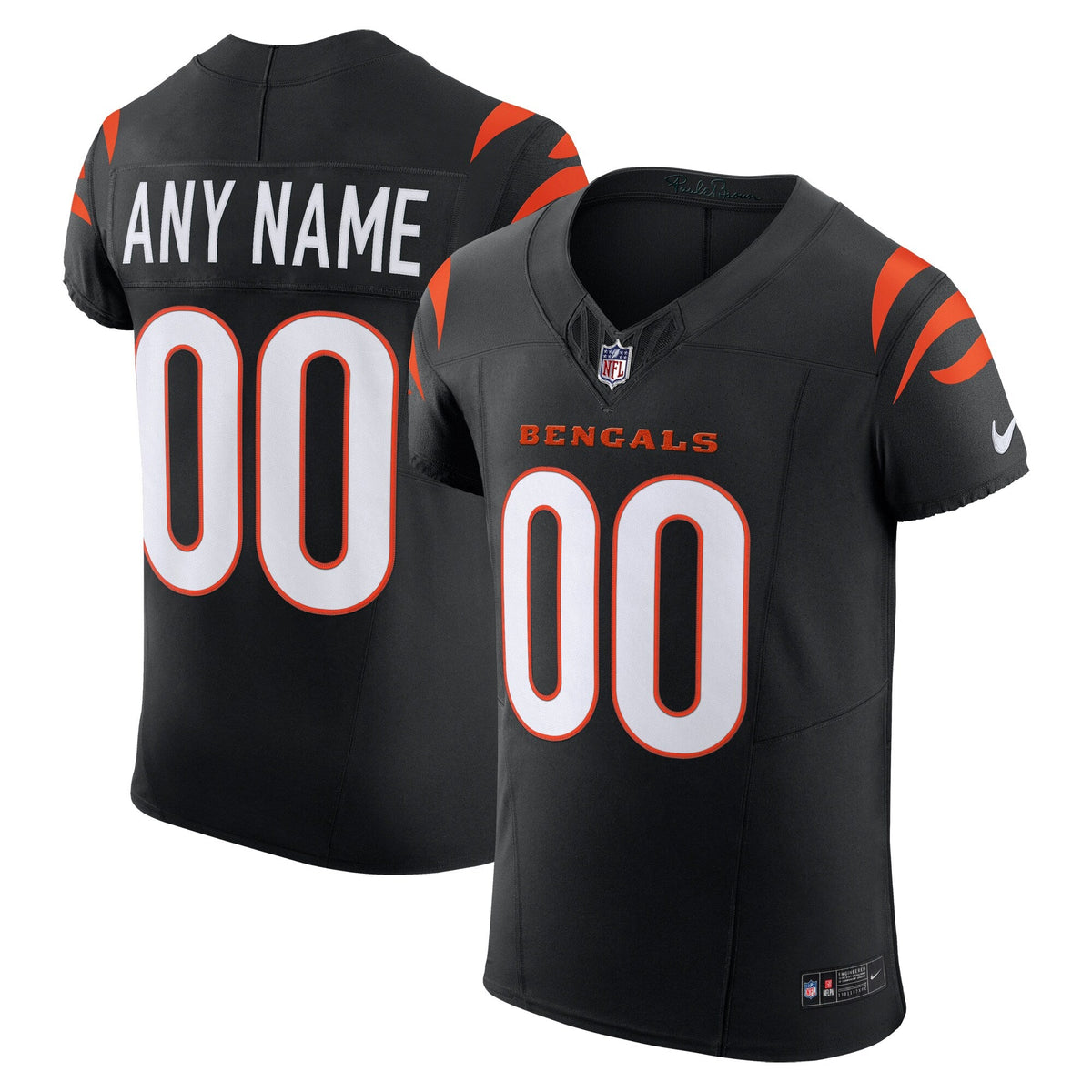 Cincinnati Bengals Black Team Vapor F.U.S.E. Elite Custom Football Jersey