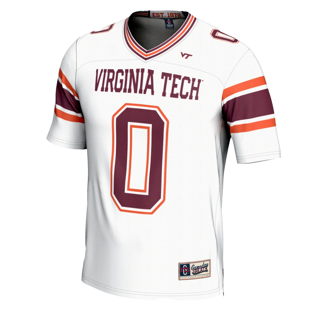 #0 White Virginia Tech Hokies Football Jersey