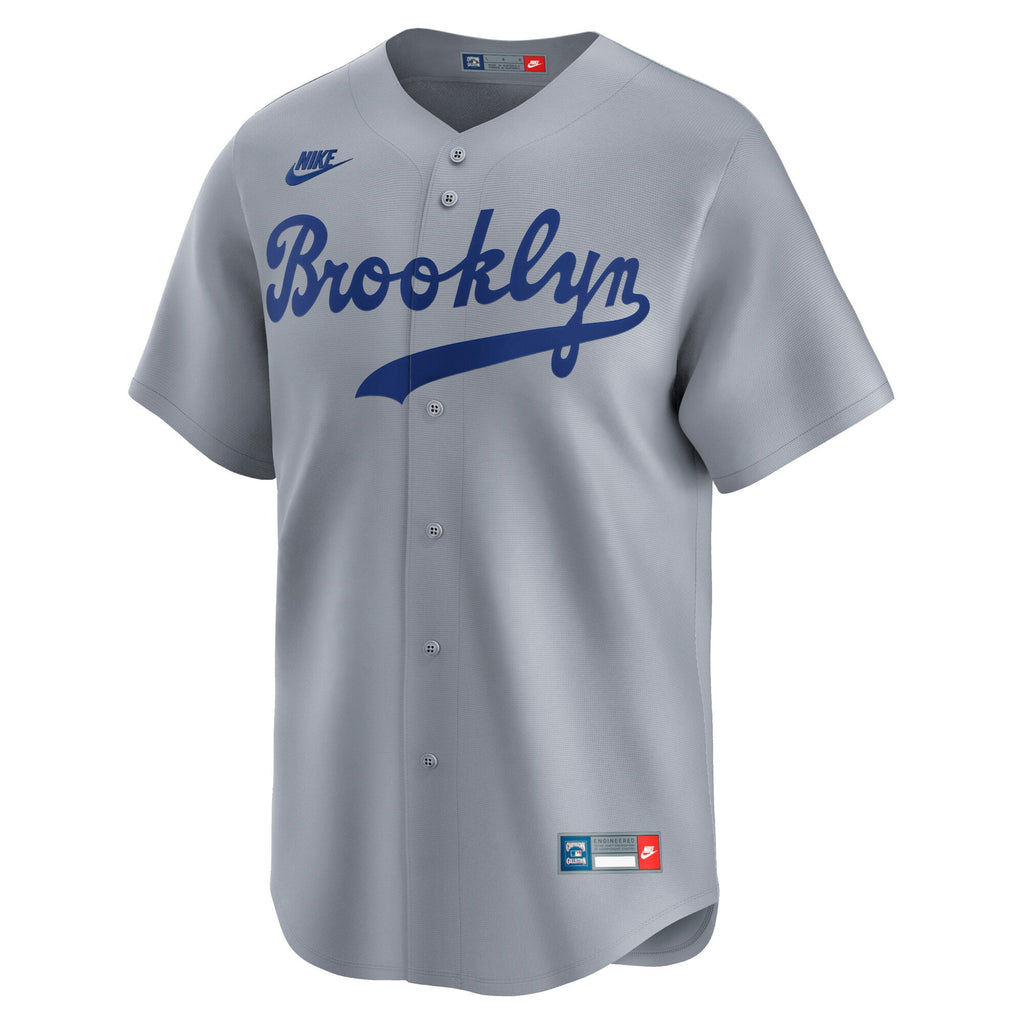 Brooklyn Dodgers Jackie Robinson Gray Throwback Cooperstown Collection Limited Baseball Jersey