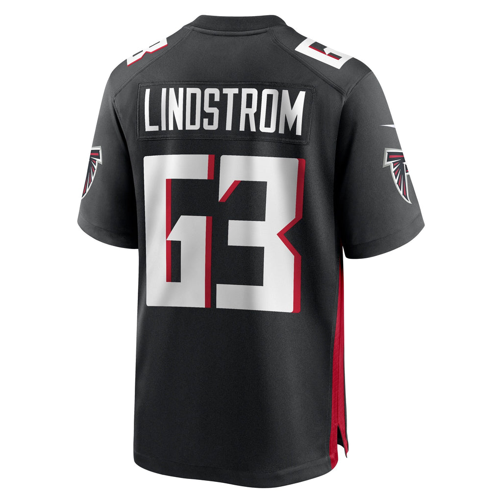 Atlanta Falcons Chris Lindstrom Black Team Game Football Jersey