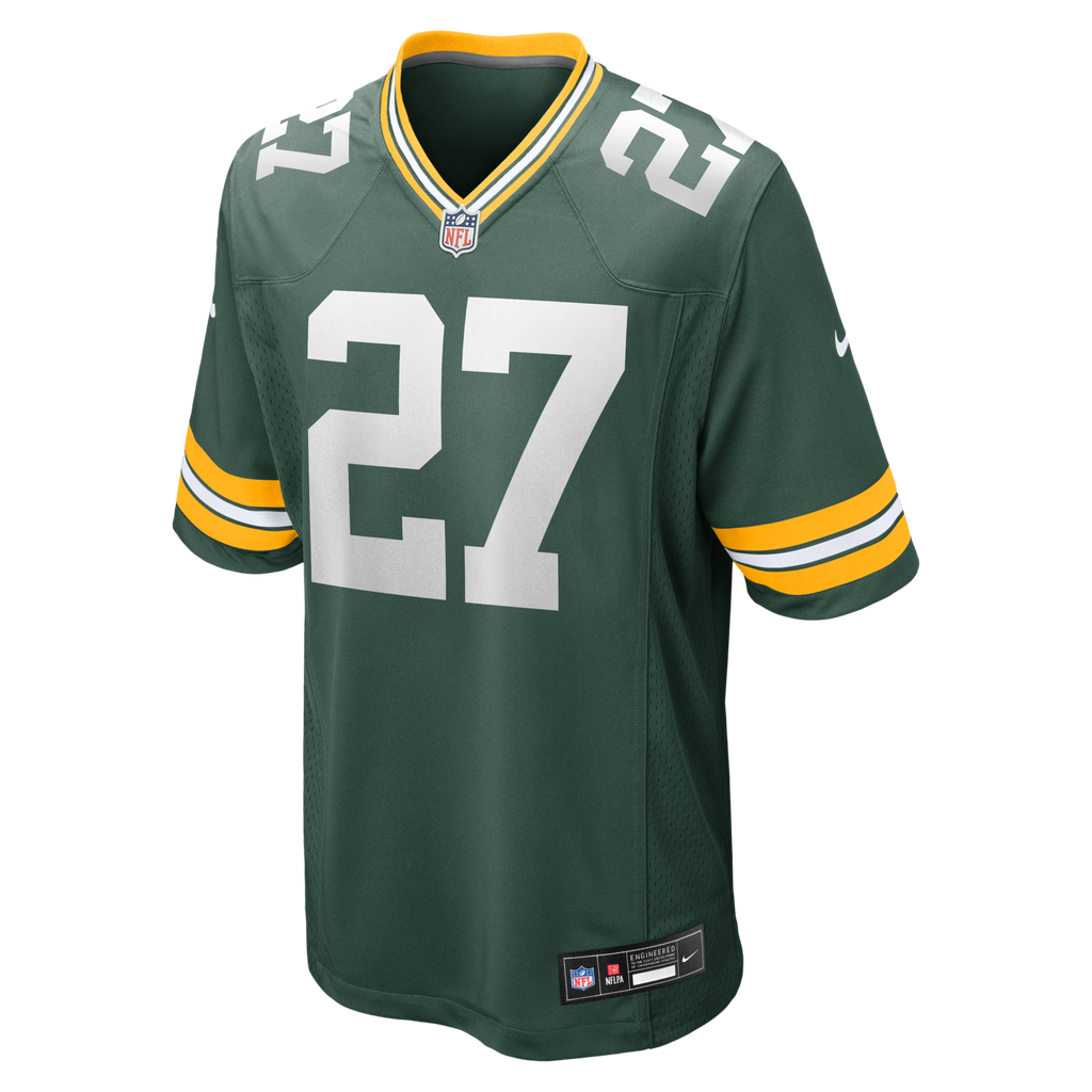 Green Bay Packers Kitan Oladapo Green Game Football Jersey