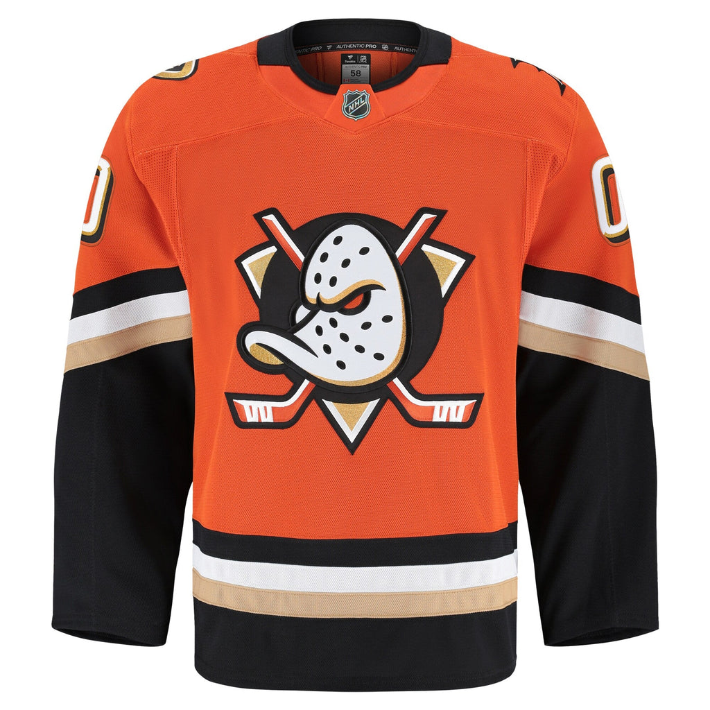 Anaheim Ducks Orange Home Pro Custom Jersey