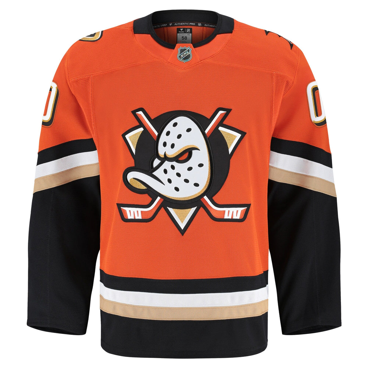 Anaheim Ducks Orange Home Pro Custom Jersey
