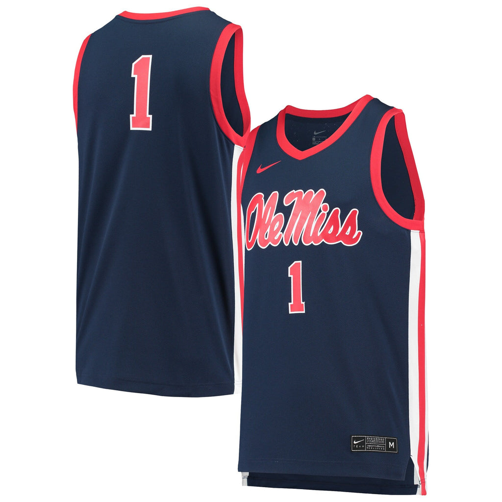 #1 Navy Ole Miss Rebels Replica Basketball Jersey