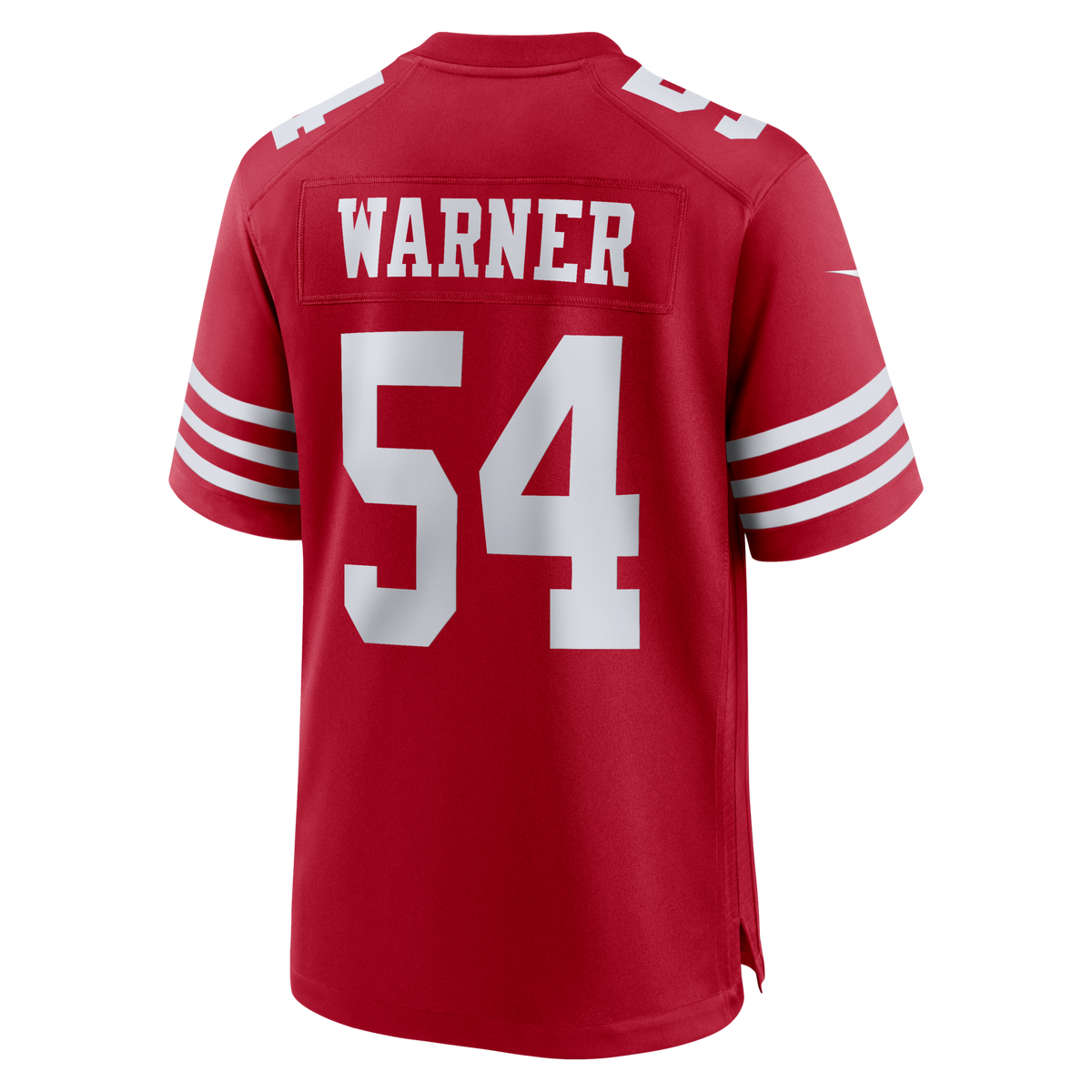 San Francisco 49ers Fred Warner Scarlet 80th Anniversary Game Football Jersey