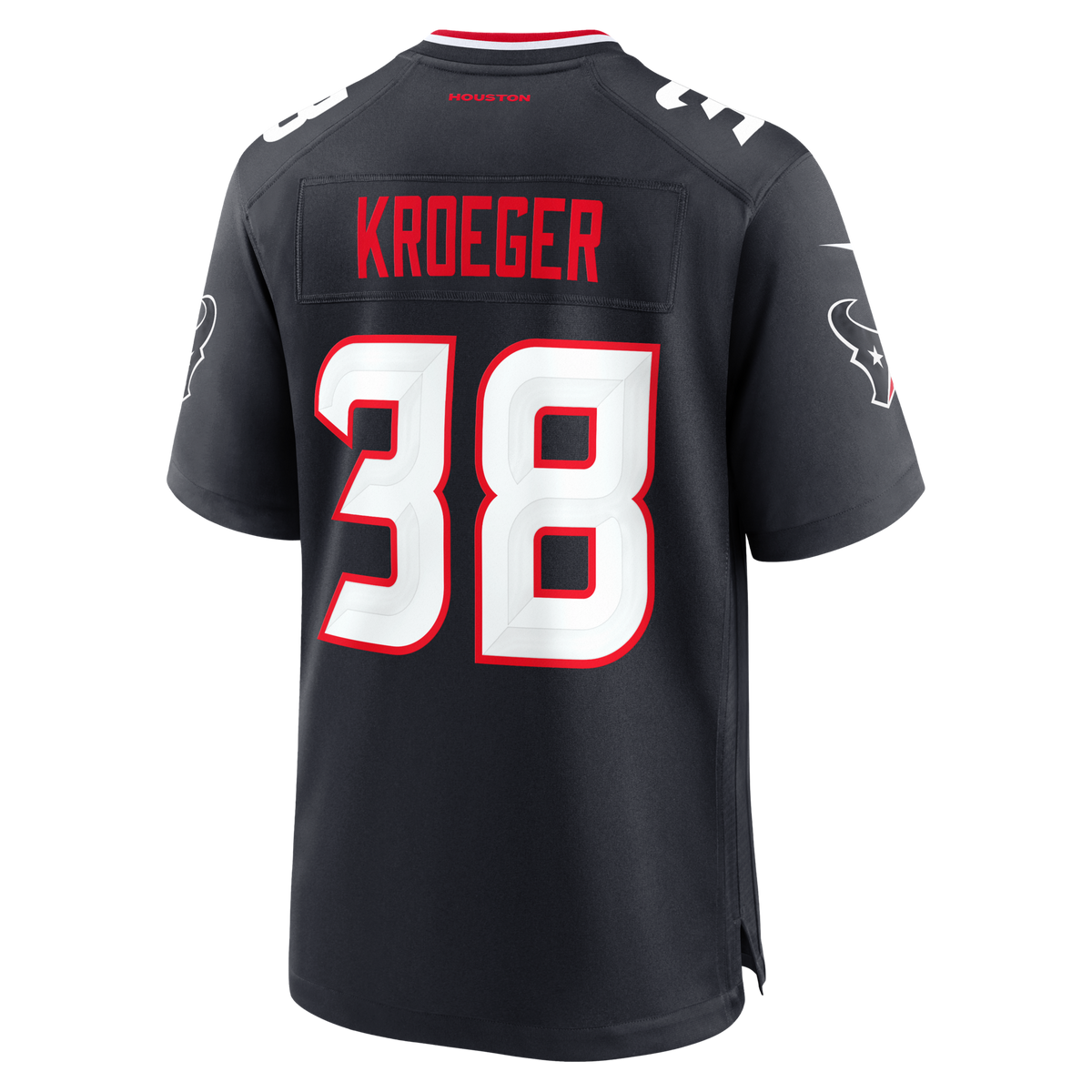 Houston Texans Kai Kroeger Navy Team Game Football Jersey