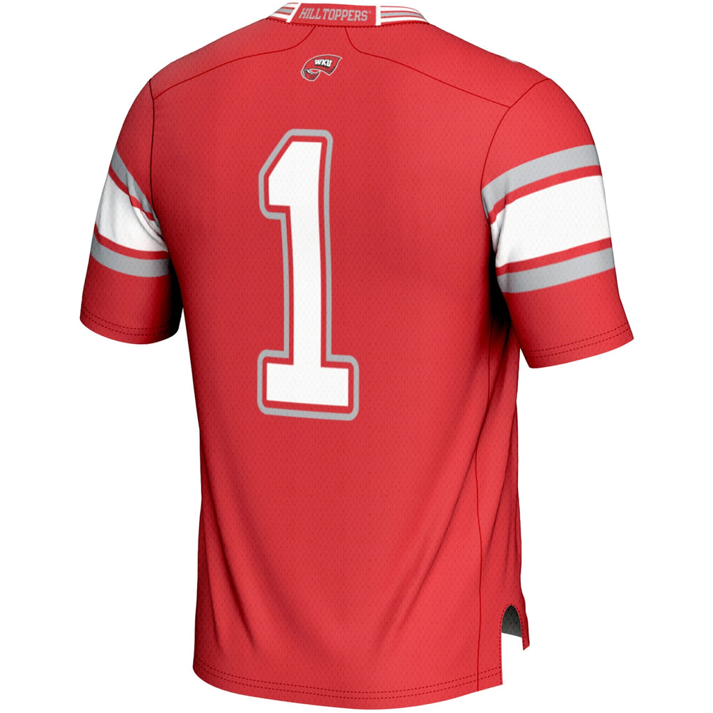 #1 Western Kentucky Hilltoppers Endzone Football Jersey - Red