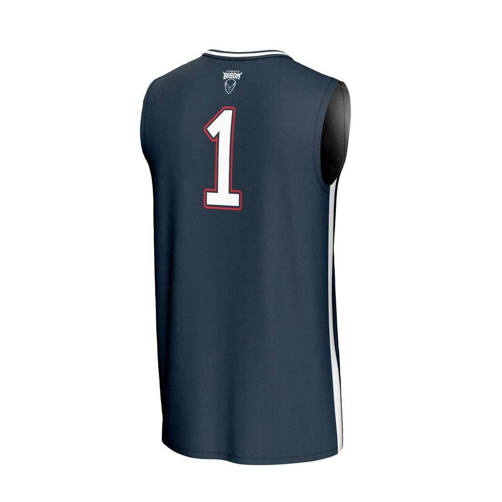 #1 Howard Bison Lightweight Basketball Fashion Jersey - Navy