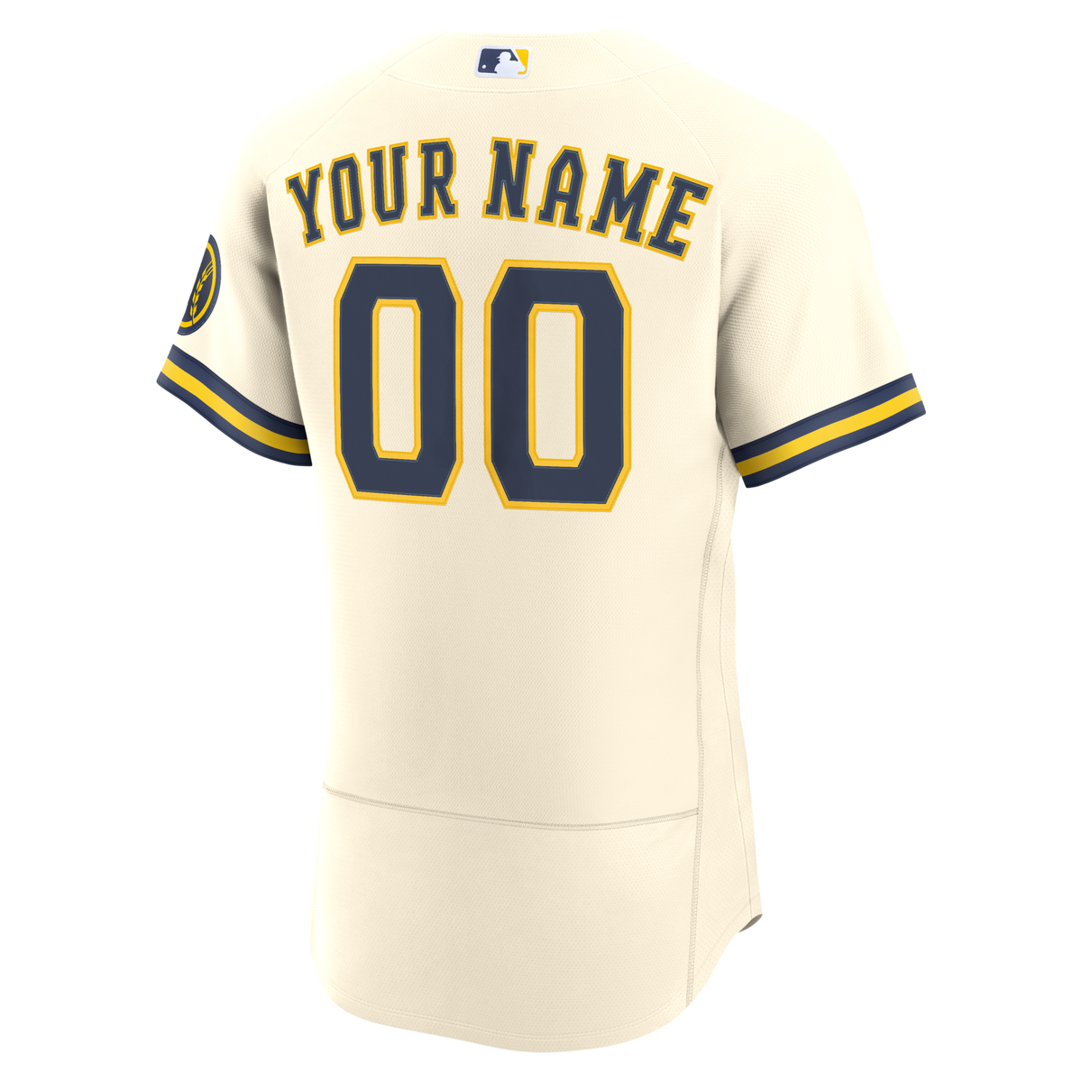 Milwaukee Brewers Cream Home Custom Baseball Jersey