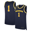 Navy Michigan Wolverines Road Replica Basketball Jersey