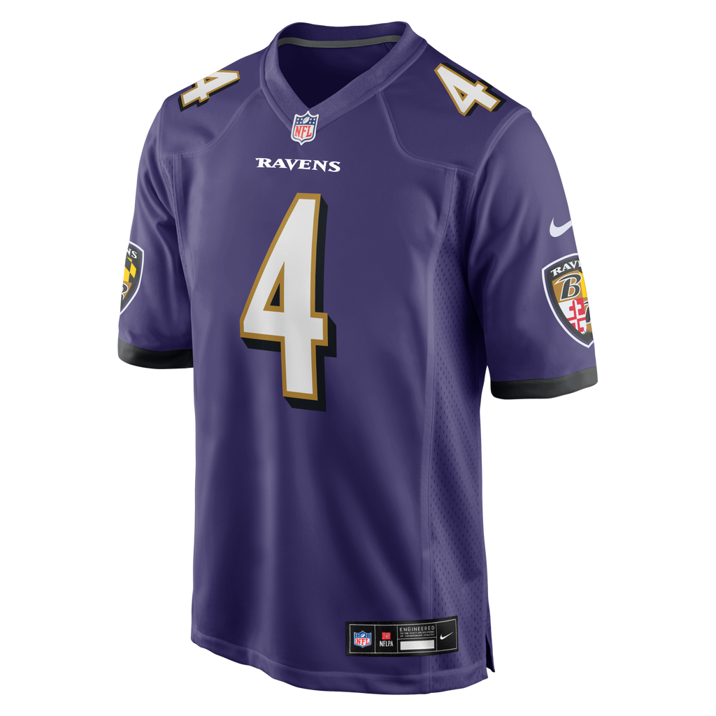 Baltimore Ravens Zay Flowers Purple Game Football Jersey