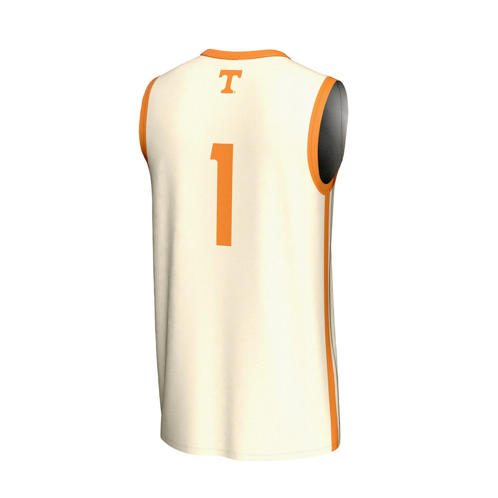 #1 Cream Tennessee Volunteers Lightweight Basketball Fashion Jersey