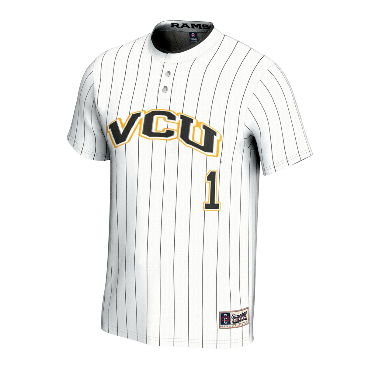 VCU Rams Lightweight Collegiate Softball Fashion Jersey - White