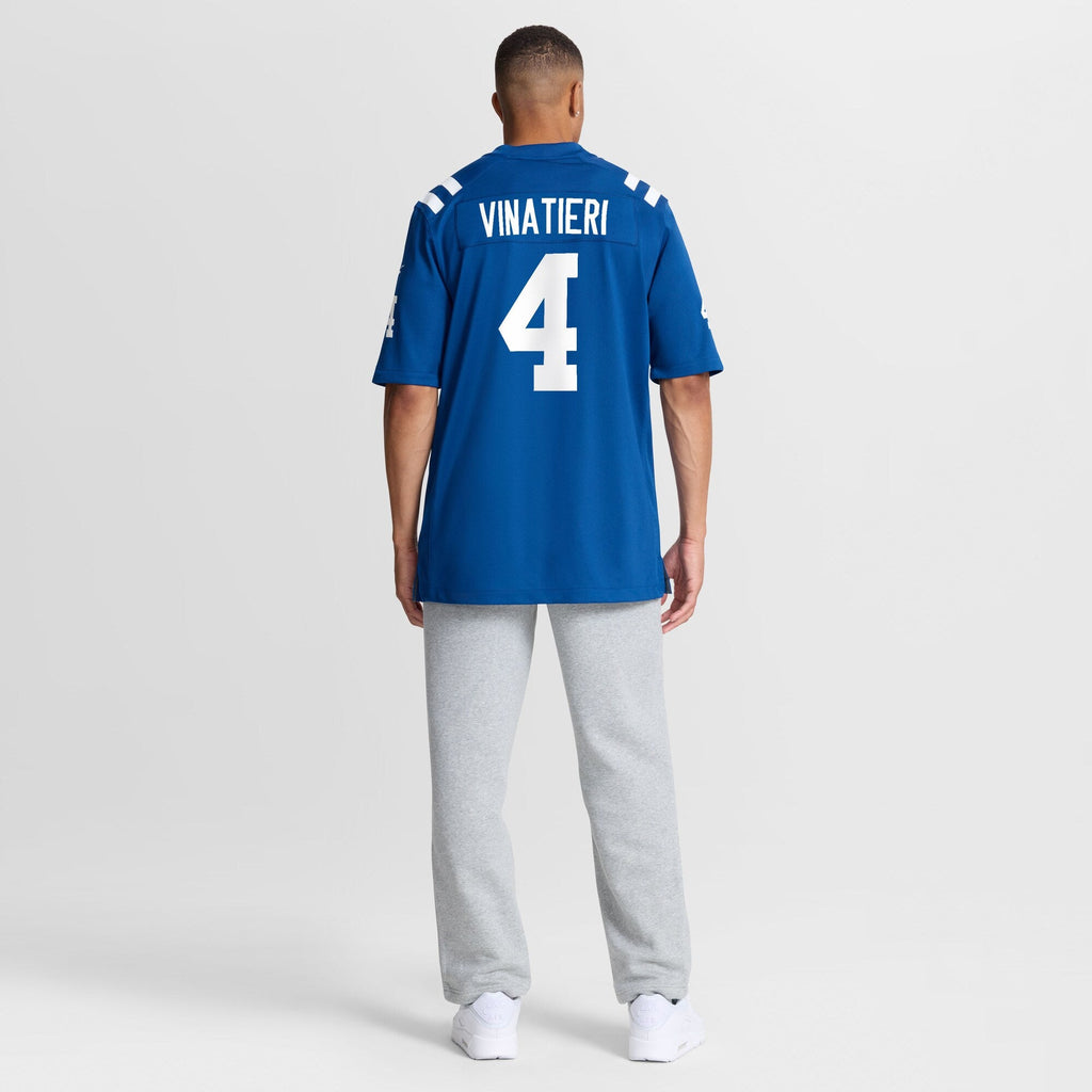 Indianapolis Colts Adam Vinatieri Royal Team Retired Game Football Jersey