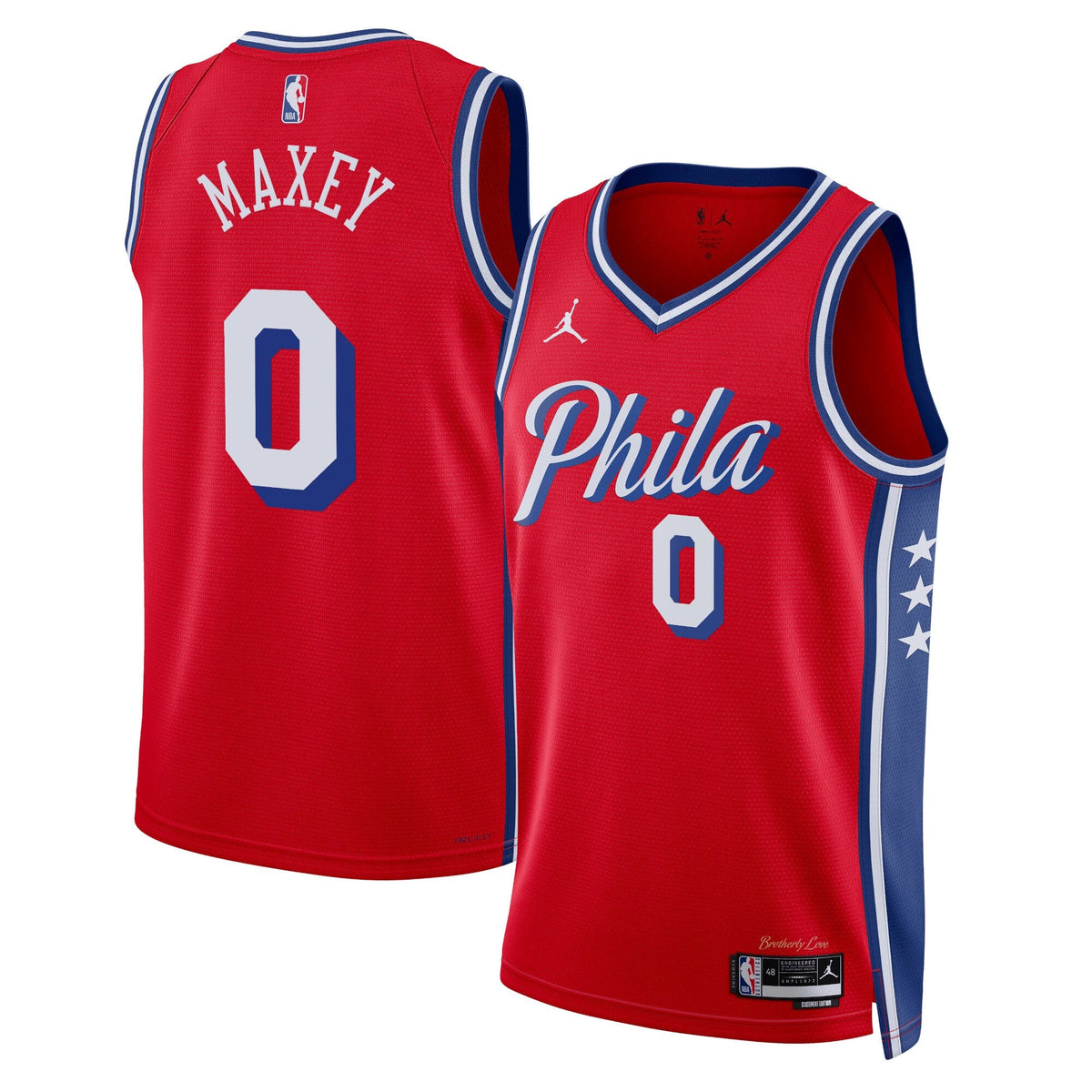 Philadelphia 76ers Statement Edition Swingman Jersey - Red - Tyrese Maxey