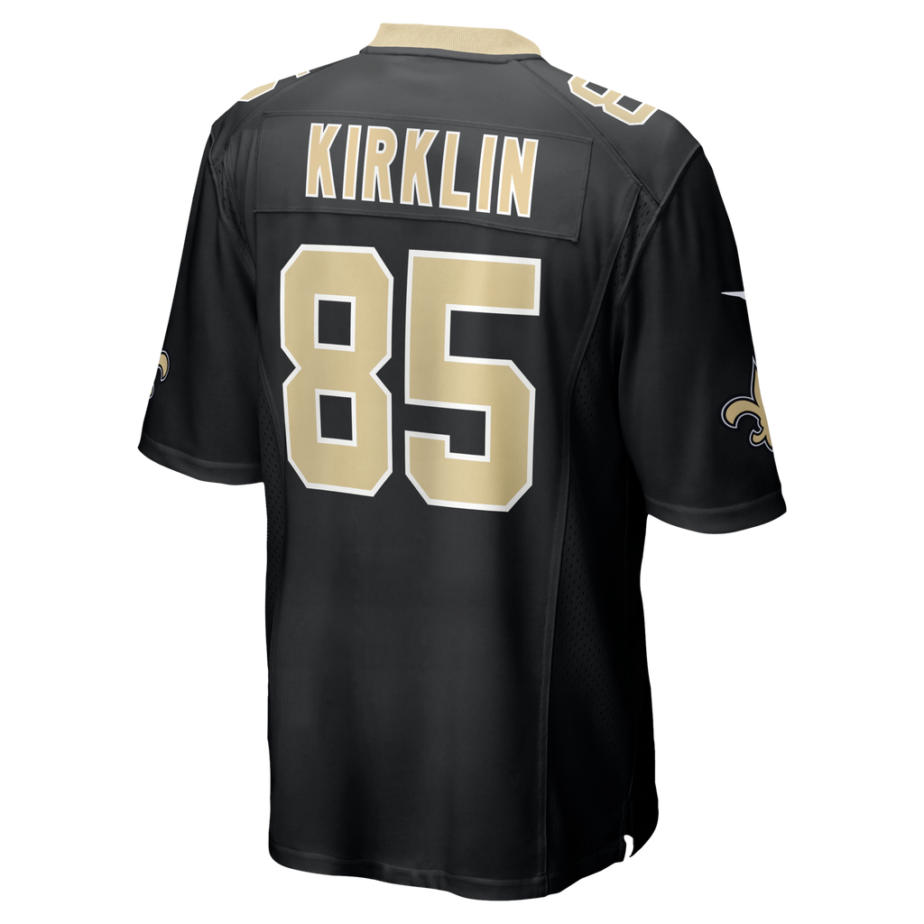New Orleans Saints Jontre Kirklin Black Team Game Football Jersey