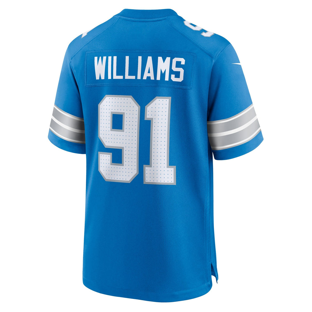 Detroit Lions Tyleik Williams Blue Team Game Football Jersey