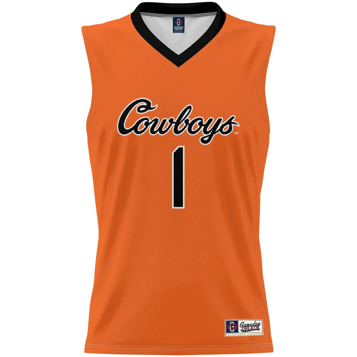 #1 Orange Oklahoma State Cowboys Lightweight Basketball Jersey